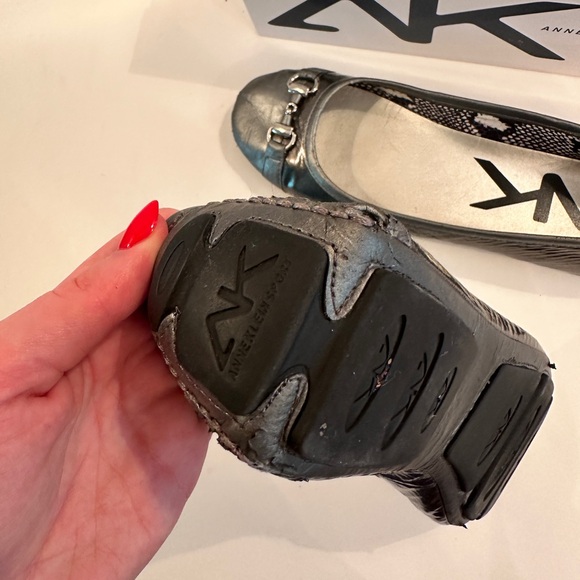 Pewter gray flats Ann Klein ** AS IS** - Picture 5 of 10